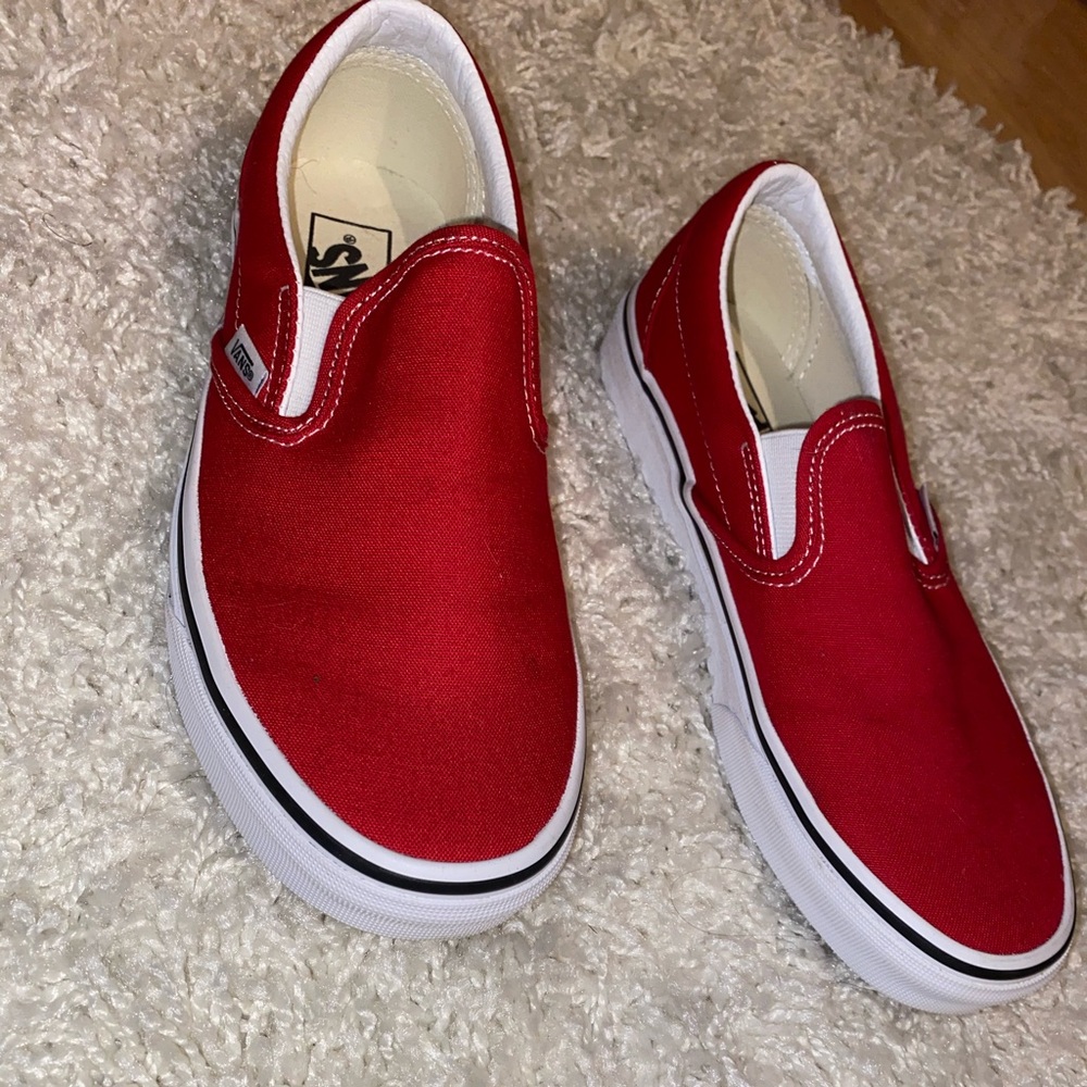 Red Slip on Vans